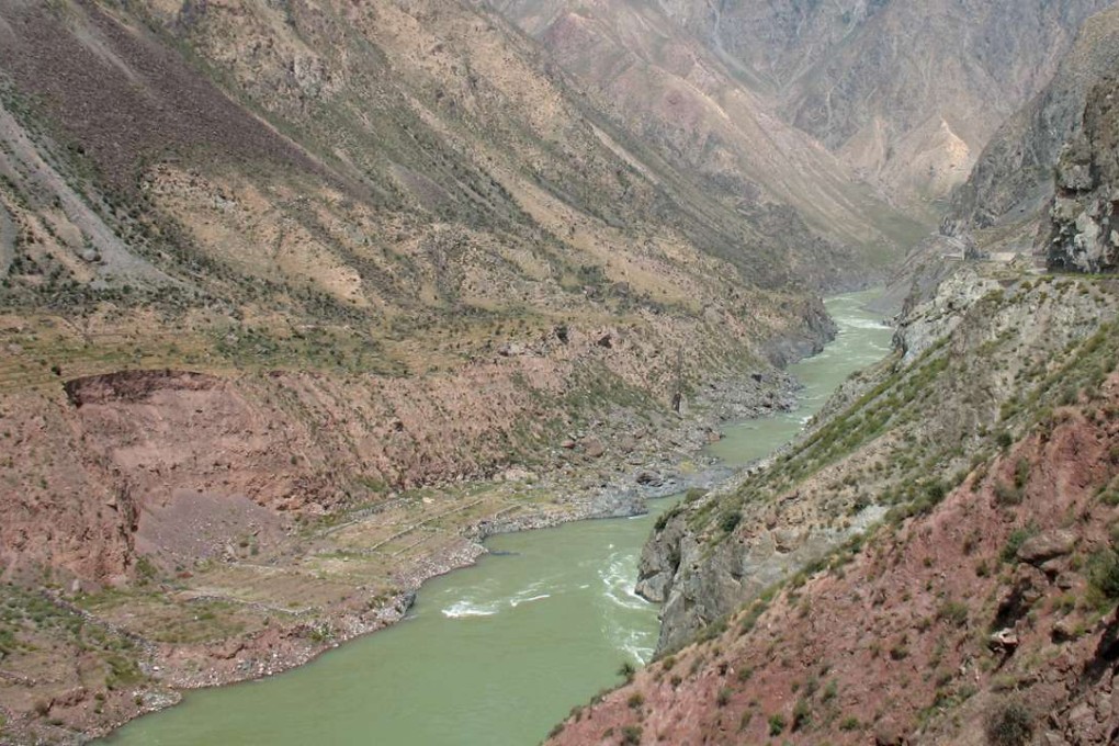 A terrace consisting of flood sediments in Qinghai province may hold evidence that China’s legendary great flood did actually occur. Picture: Wu Qinglong/Xinhua