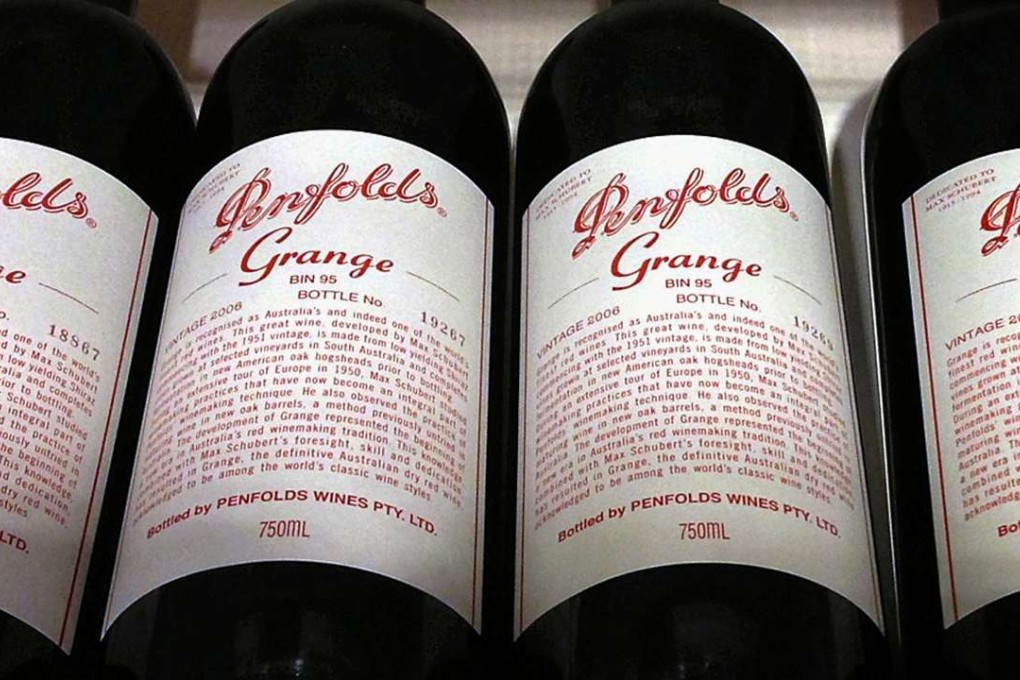 Bottles of Penfolds Grange, owned by Australia's Treasury Wine Estates. Photo: Reuters