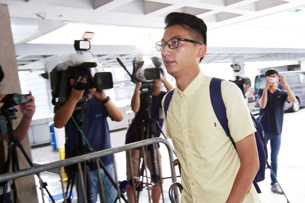 Alvin Cheng Kam-mun arriving at the High Court in Admiralty on Thursday. Photo: Nora Tam