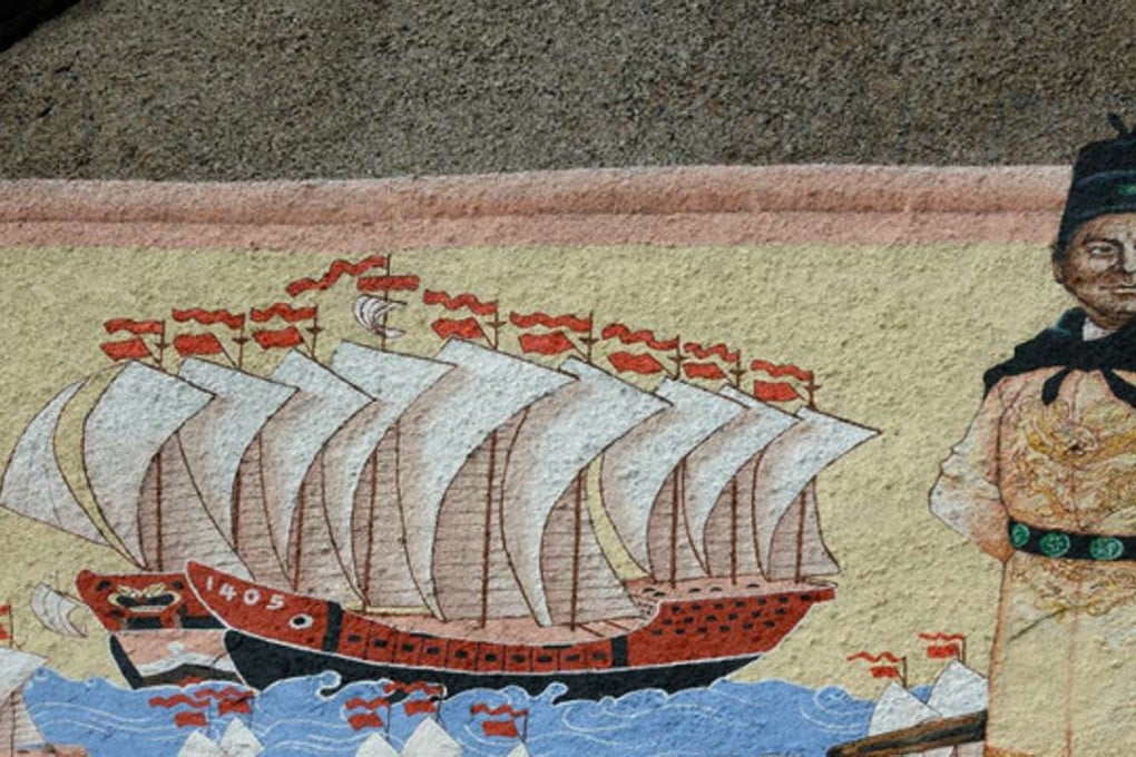 A painting of Chinese admiral Zheng He at a temple shrine in Penang, Malaysia. Photo: Corbis