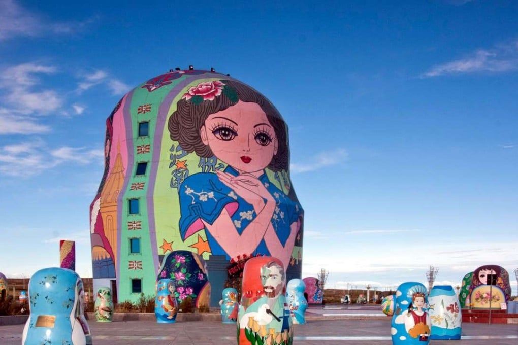 Russian dolls at Matryoshka Square in Manzhouli city, Inner Mongolia. Photo: Imaginechina