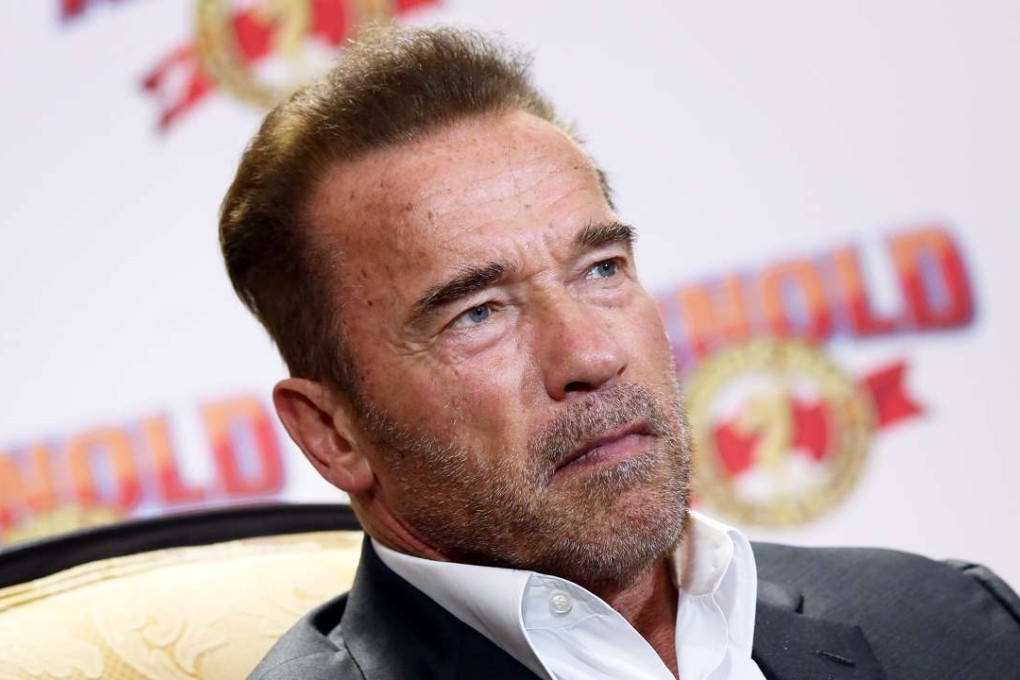 US actor and former California governor Arnold Schwarzenegger at a press conference ahead of the Arnold Classic Asia Multi-Sport Festival. Photo: K. Y. Cheng