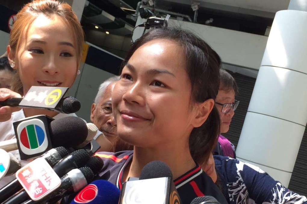 Sarah Lee return to Hong Kong in Hunghom on Saturday. Photo: Dickson Lee