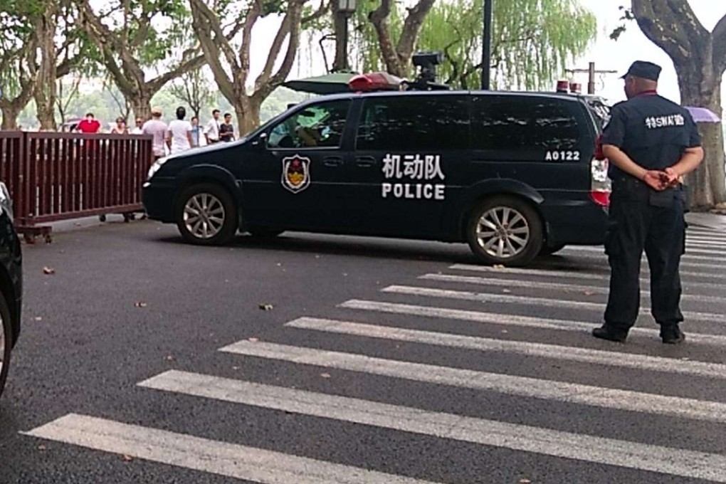 Heightened security at the scenic West Lake area is annoying Hangzhou residents. Photo: Phoenix Kwong
