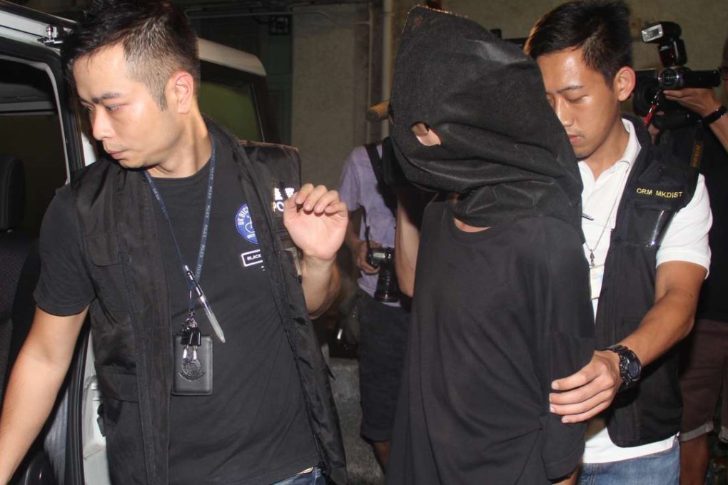 Police arrested the man on Sai Yeung Choi Street South. Photo: SCMP Pictures