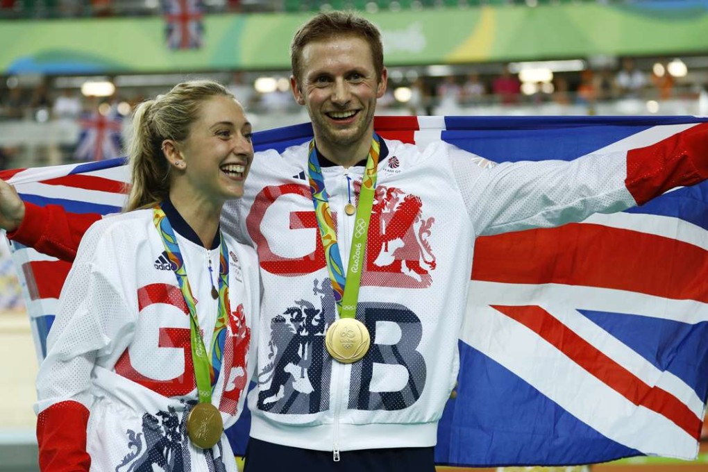 Laura Trott (left) won the omnium race and Jason Kenny won the keirin to claim gold for Great Britain. Photo: AP