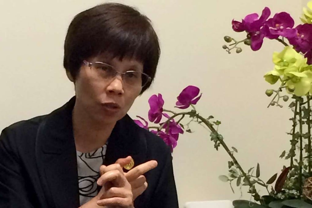 Alice Wong explains the new training scheme for junior nurses. Photo: Elizabeth Cheung