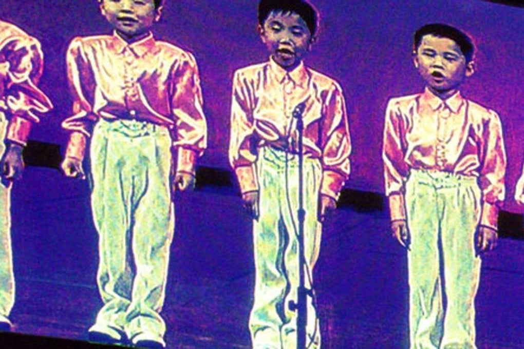 File photo of children performing on a Saturday night talent show on North Korean television. Photo: SCMP Pictures