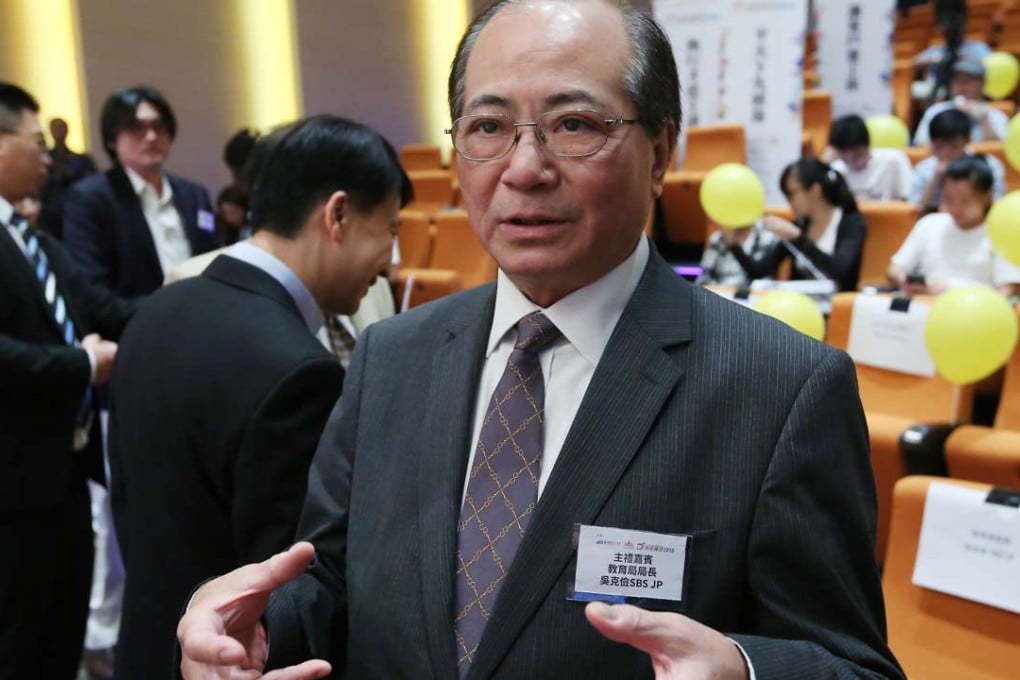 Education minister Eddie Ng has ruled out setting guidelines for schools and is leaving it to the “professionalism” of teachers and principals. Photo: Edward Wong