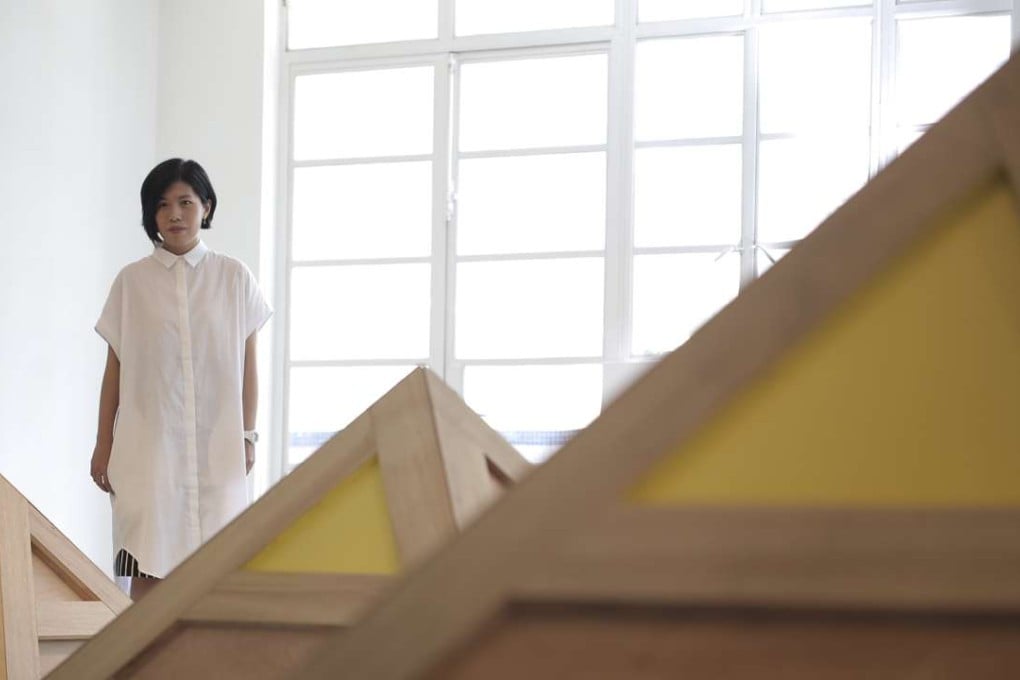 Hong Kong artist Doris Wong Wai-yin in front of her installation work Wish You Were Eternal. Photo: Paul Yeung