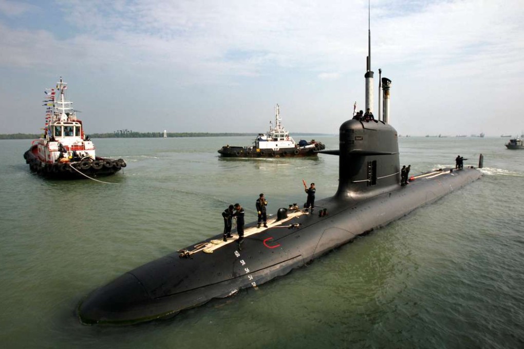 A file photo of a Malaysian Scorpene-class submarine in Port Klang outside Kuala Lumpur. Photo: Reuters