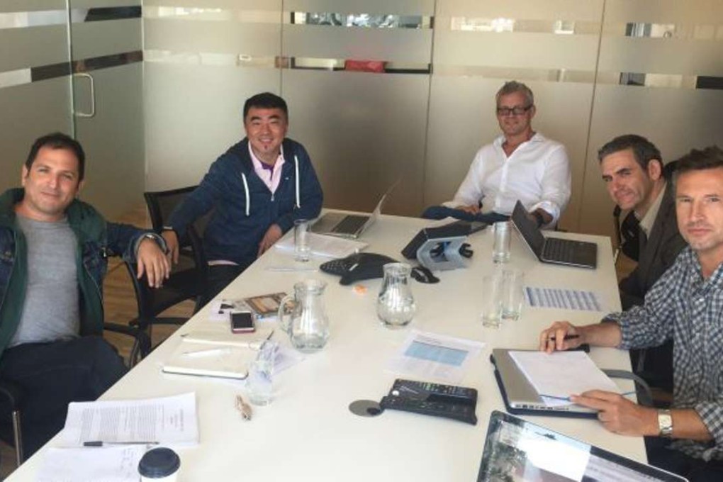 The production team of the 40-episode Judge Dee series include (from left) writer Dudi Appleton, producer Wang Donghui, executive producer Patrick Irwin, script editor Andrew Clifford and writer Jim Keeble.