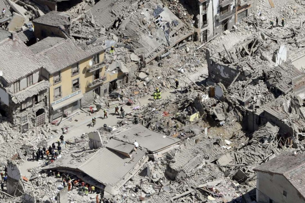 The ruins of Amatrice Italy, Wednesday, on August 24, 2016. Photo: AP