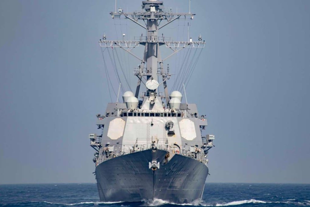 The guided-missile destroyer USS Nitze, which US Navy officials say was harassed by four vessels from Iran's Islamic Revolutionary Guard Corps on Wednesday. Photo: AFP