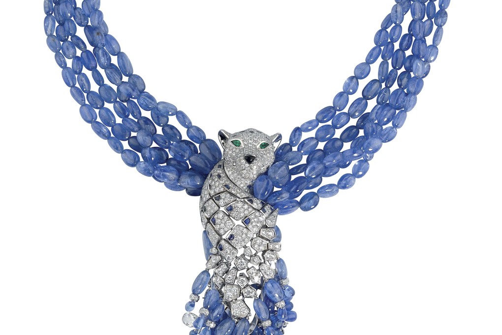 Dripping with sapphires and diamonds, this exquisite high jewellery piece will add more than a little sparkle to your wardrobe