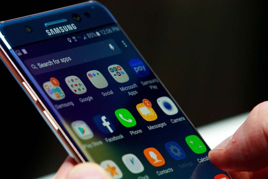 The stylish Samsung Galaxy Note 7. Photo: AFP