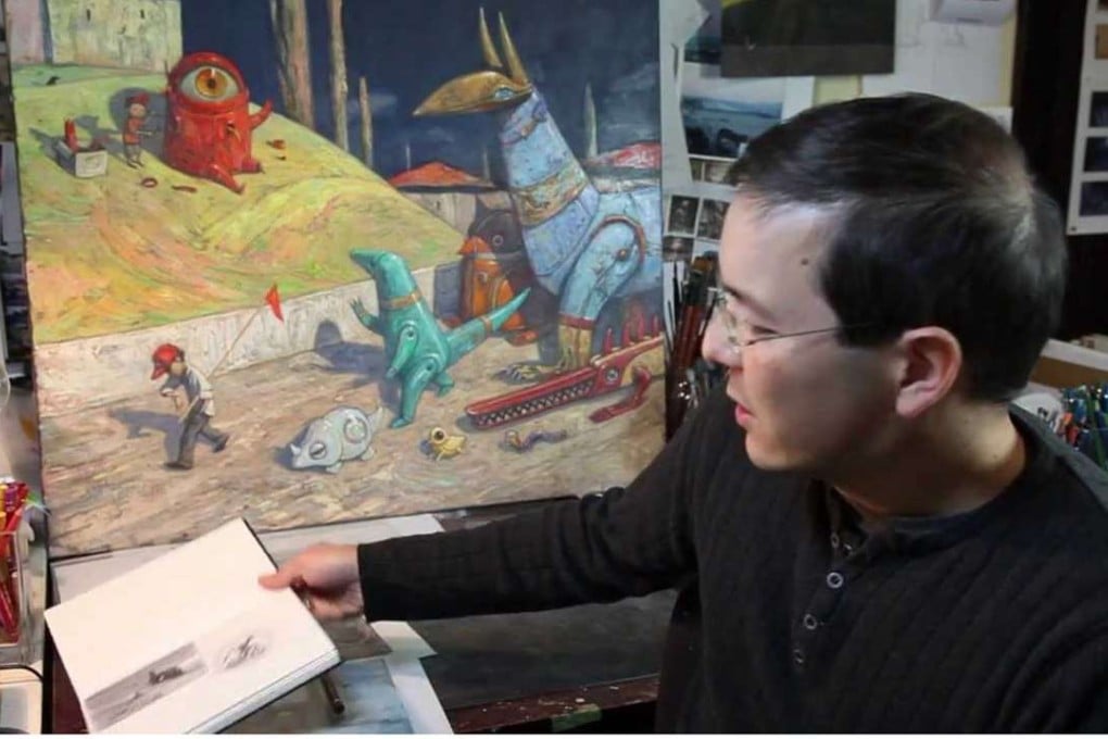 Shaun Tan in his studio.