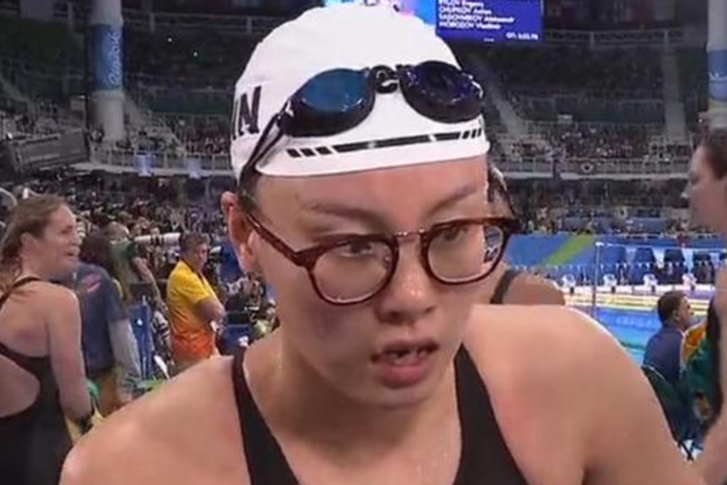 Fu Yuanhui attributes her poor performance in the 4x100m relay to having her period. Photo: CCTV