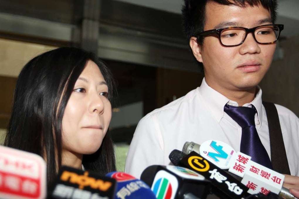 Ng Lai-ying and Kwong Chun-lung at the High Court, where their convictions were upheld. Photo: Edward Wong