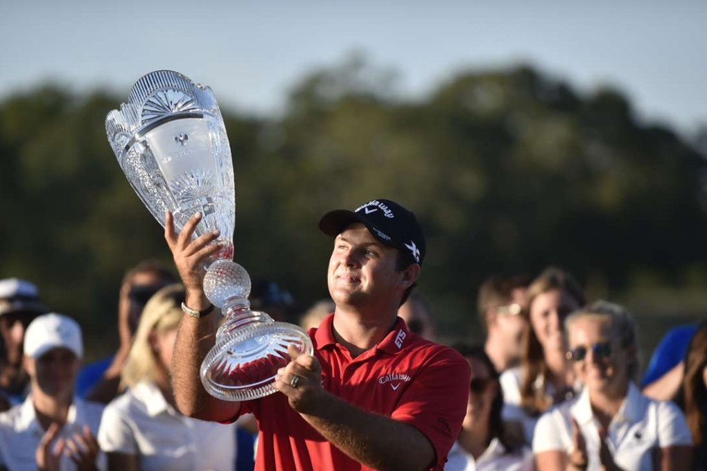 USA’s Patrick Reed celebrates his win at The Barclays at Bethpage State Park. Photo: USA Today