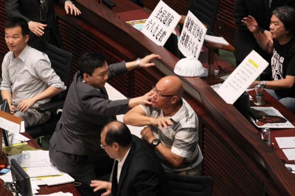 The civil service unions were far from happy with filibustering in the Legislative Council. Photo: Dickson Lee