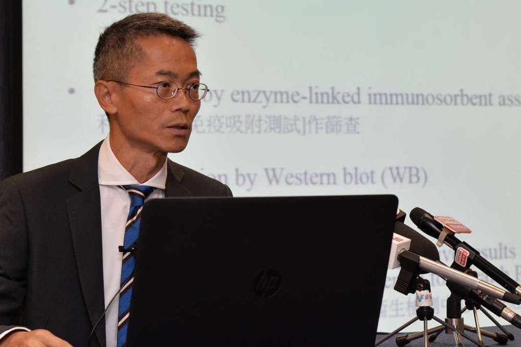 Dr Wong Ka-hing said people who have had unprotected sex should get tested as soon as possible. Photo: SCMP Pictures