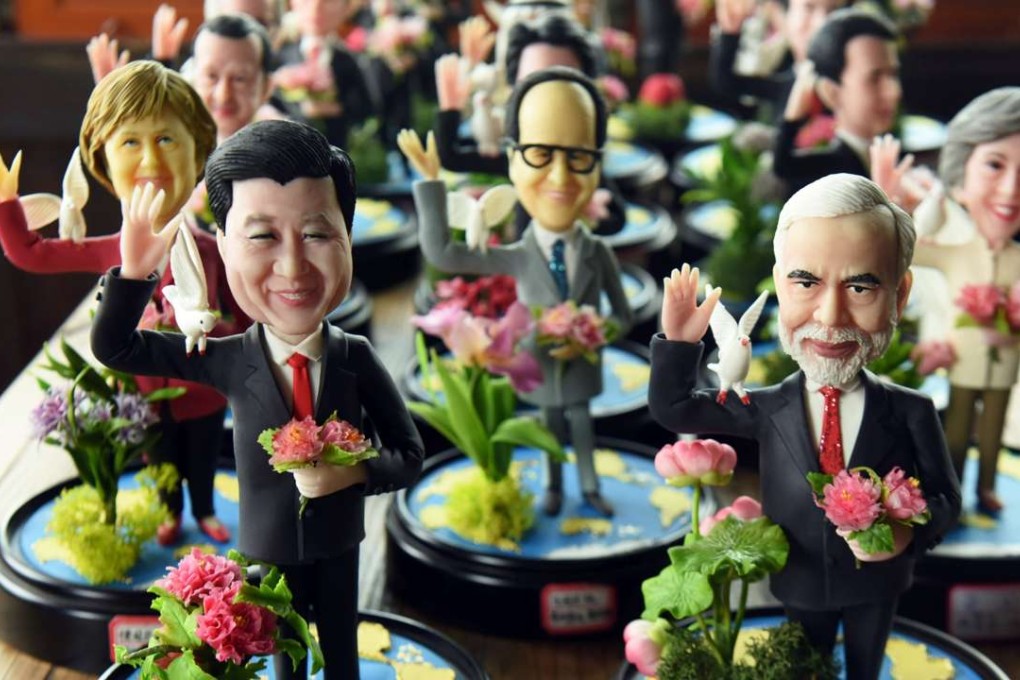 President Xi Jinping heads a line-up of dough figurines of G20 leaders made by folk artist Wu Xiaoli to mark the bloc’s first summit in China that begins on September 4 in Hangzhou. China’s internet doctrine puts it at odds with many of its G20 counterparts. Photo: AFP