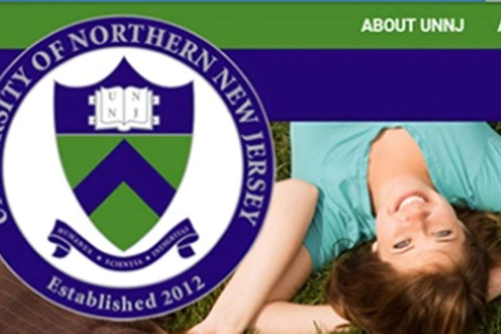 A screenshot from the now-defunct website of the University of Northern New Jersey, a fake institution set up as a sting by US immigration officers. Photo: US Immigration and Customs Enforcement