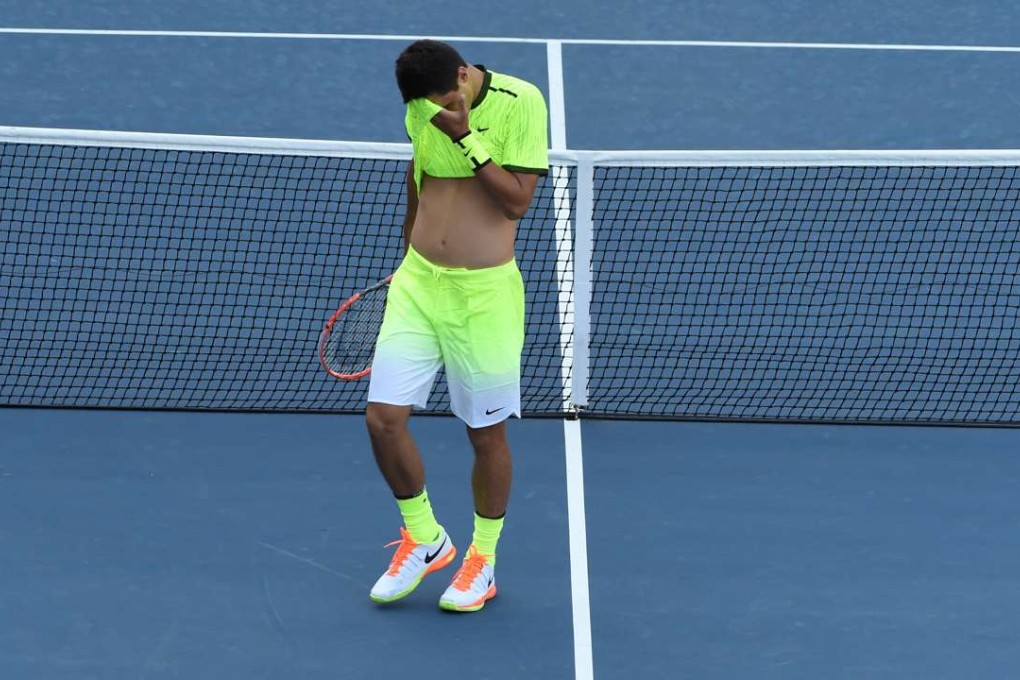Bernard Tomic of Australia laboured to an opening round defeat in New York. Photo: AFP