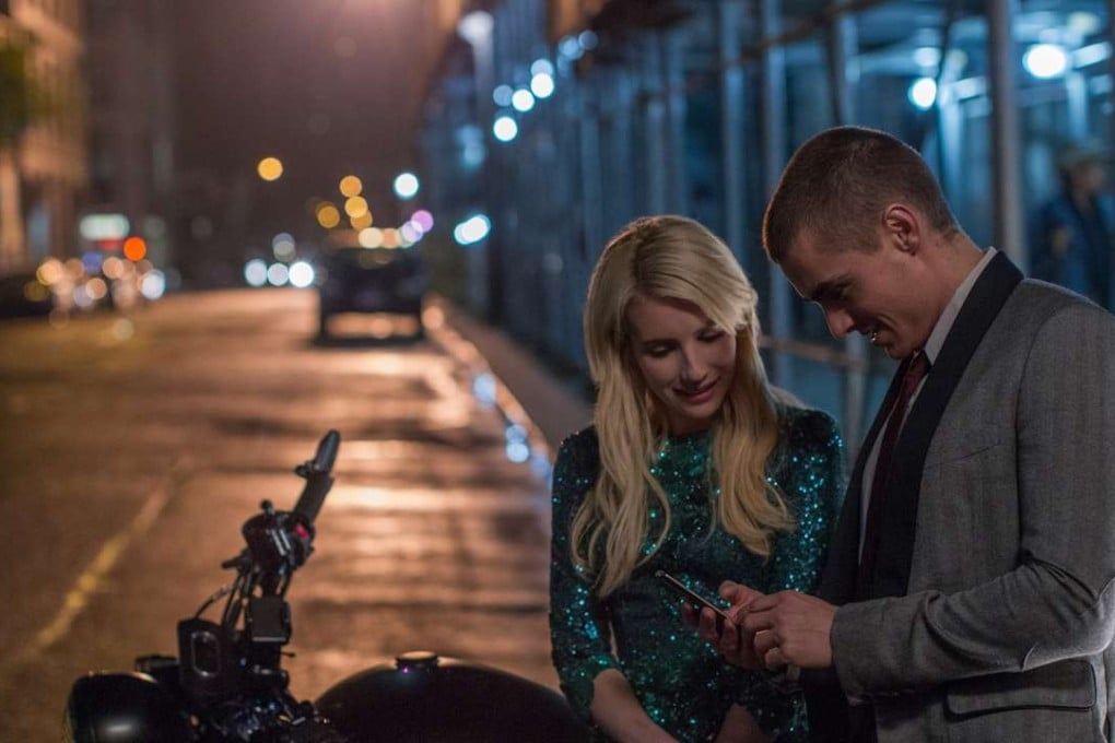 Dave Franco and Emma Roberts in the techno thriller Nerve (category IIB), directed by Henry Joost and Ariel Schulman.