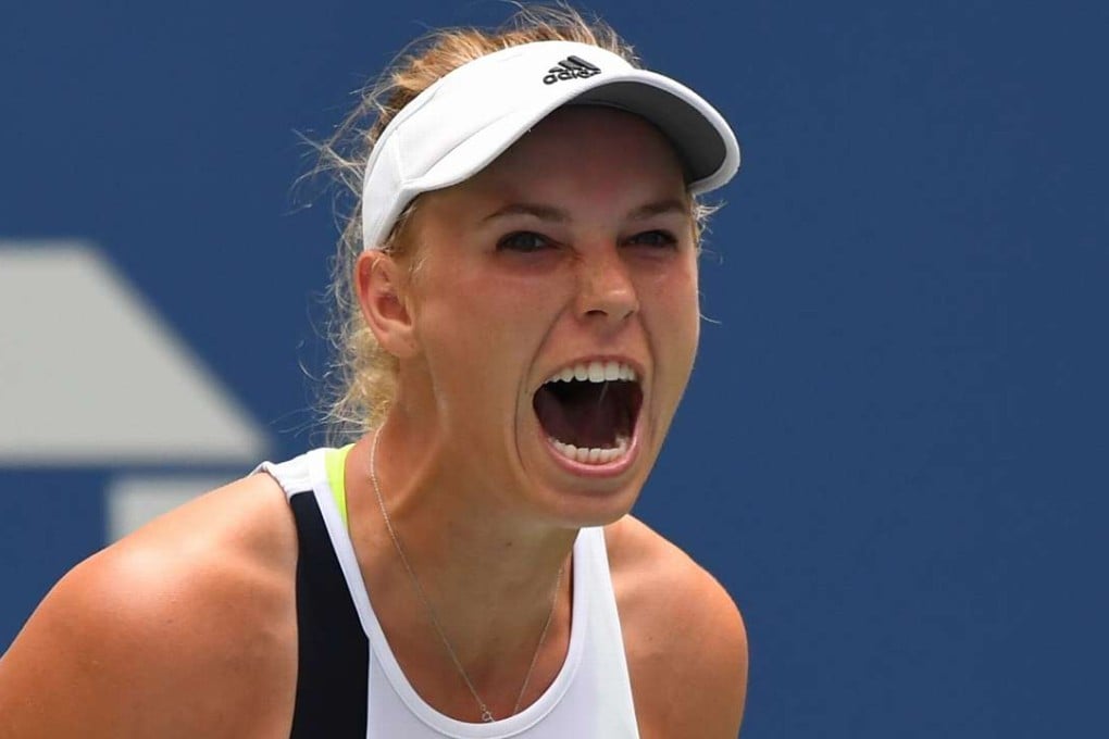 Caroline Wozniacki reacts after beating Svetlana Kuznetsova. Photo: USA Today