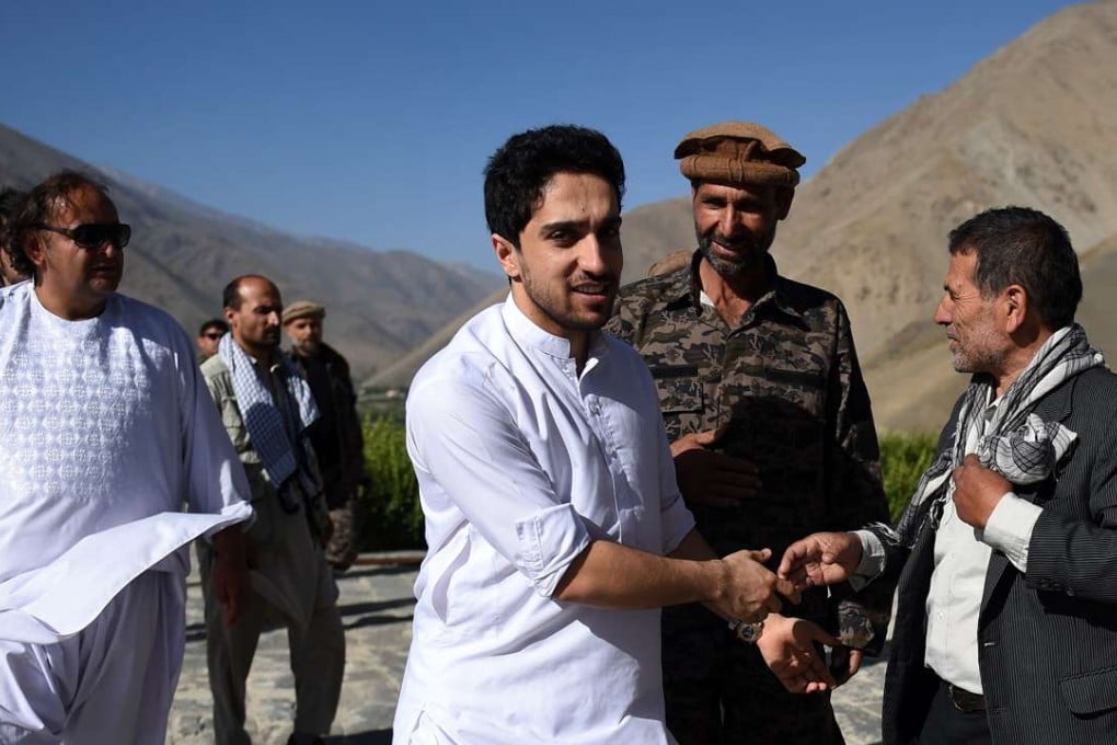 Ahmad Massoud, the son of Ahmad Shah Massoud, arrives at the tomb of his late father at Saricha of Bazarak District in Panjshir Province. HPhoto: AFP