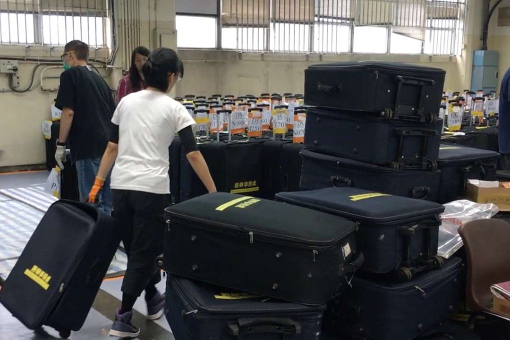 Election material being distributed prior to polling day on September 4. Photo: SCMP Pictures