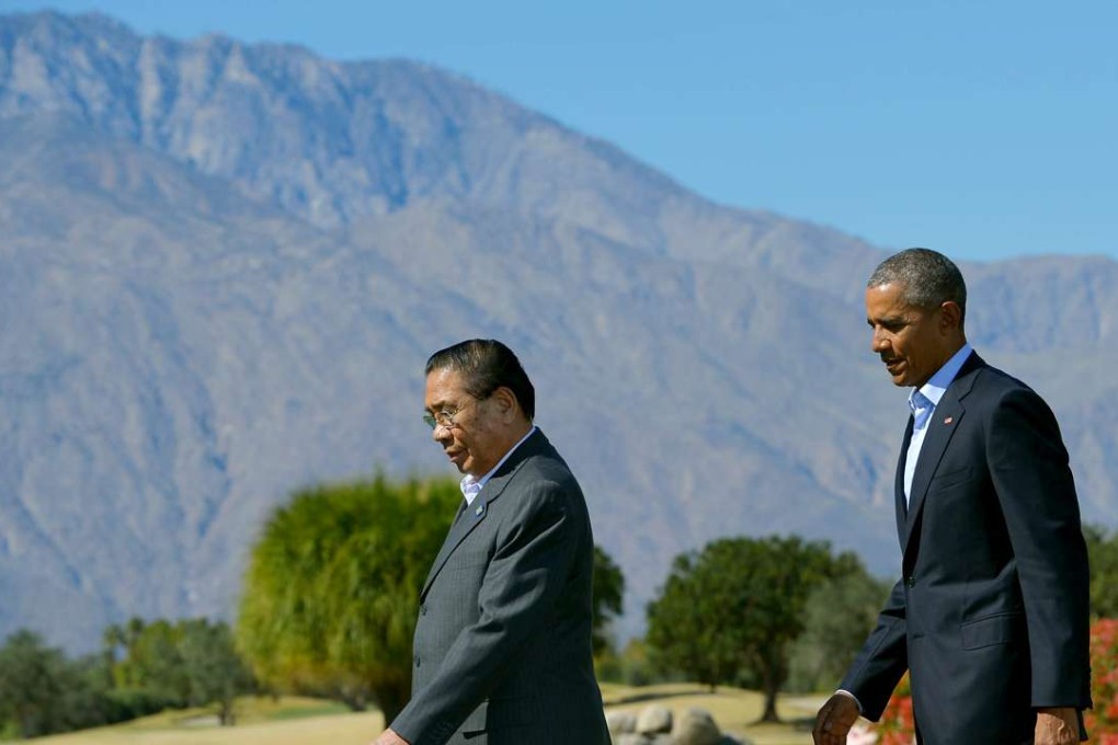 US President Barack Obama and Laos' President Choummaly Sayasone at the Asean meeting in California in February 2016. Photo: AFP