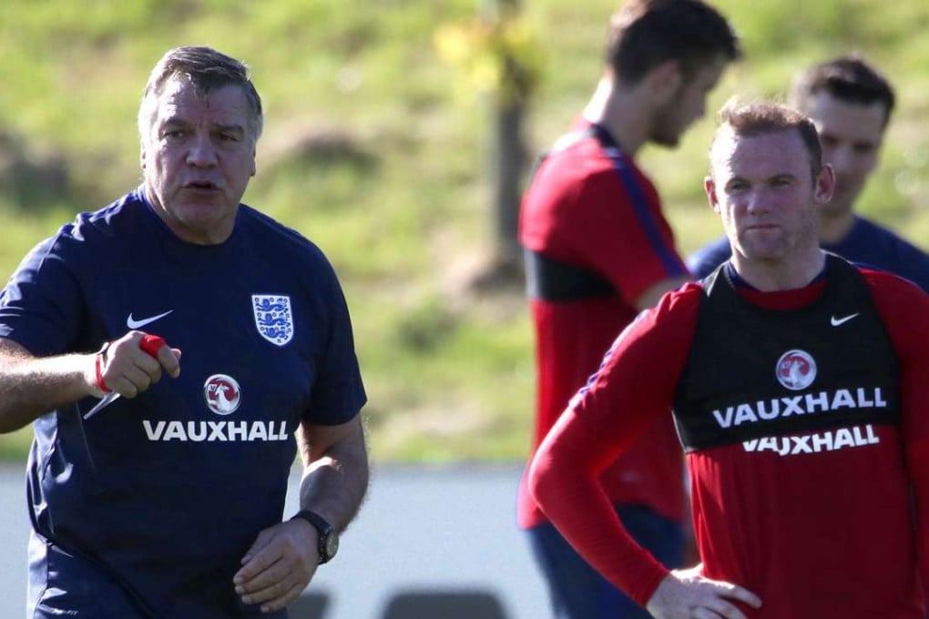 England manager Sam Allardyce (left) and Wayne Rooney. Photo: AP