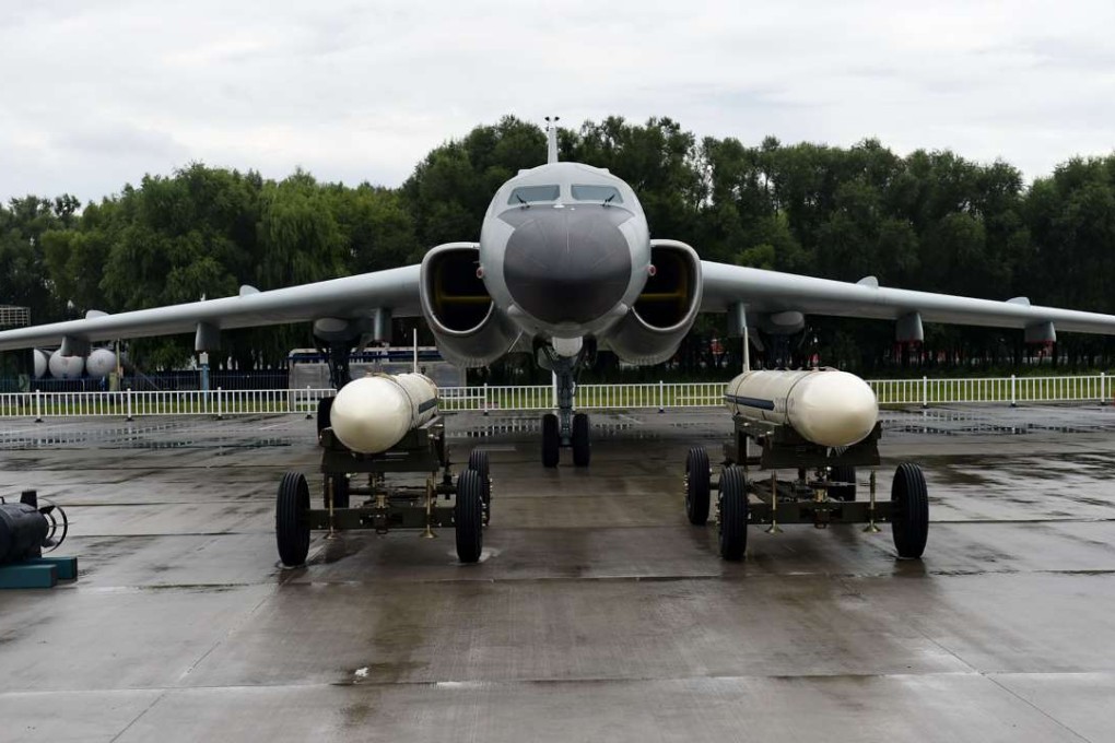 - A H-6K bomber on display during the PLA Air Force Aviation Open Day in Changchun, Jilin, on Friday. Photo: Xinhua