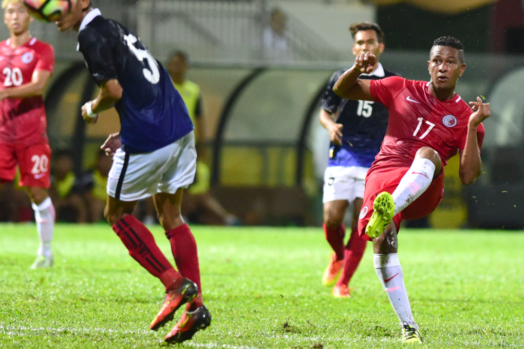 Hong Kong’s Manoel dos Santos against Cambodia. Photo: SCMP Pictures