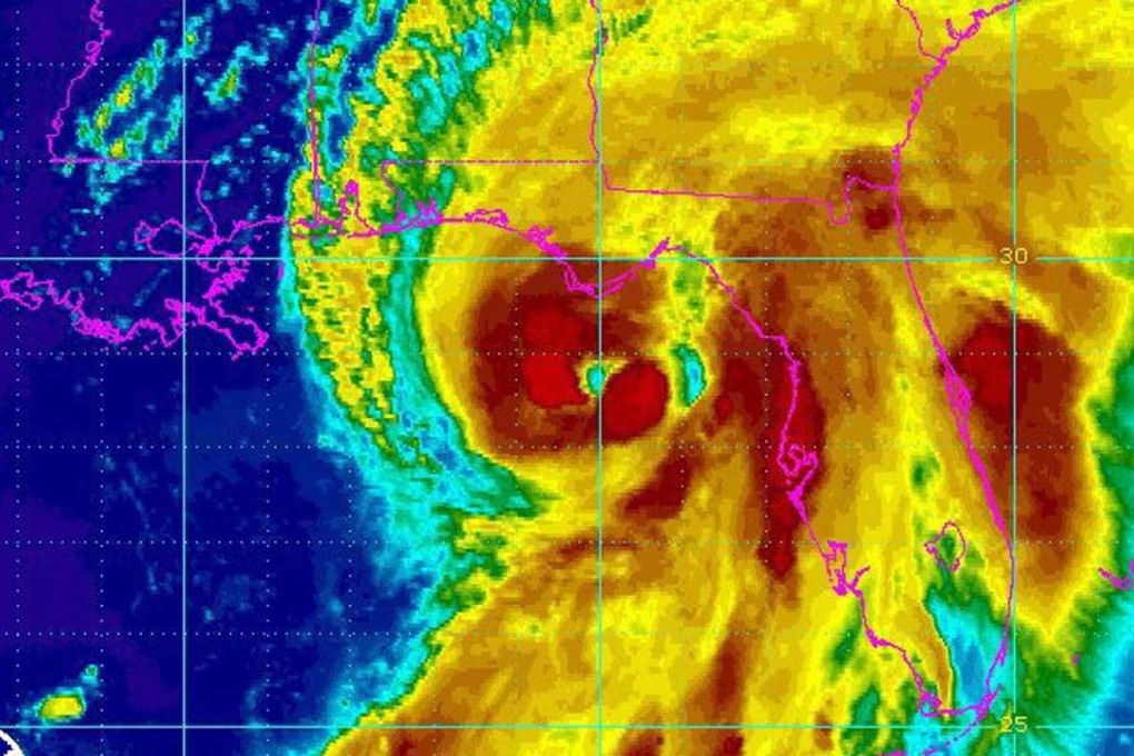 A satellite image shows Hurricane Hermine off the coast of the state of Florida. Photo: EPA
