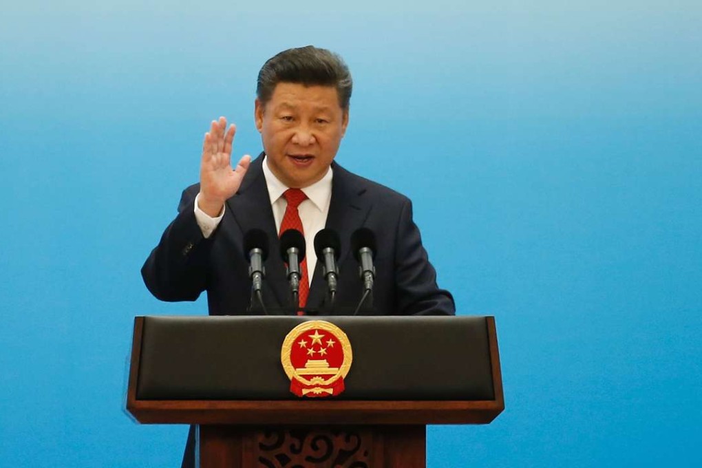 President Xi Jinping addresses the opening ceremony of the B20 summit in Hangzhou on Saturday. Photo: AFP