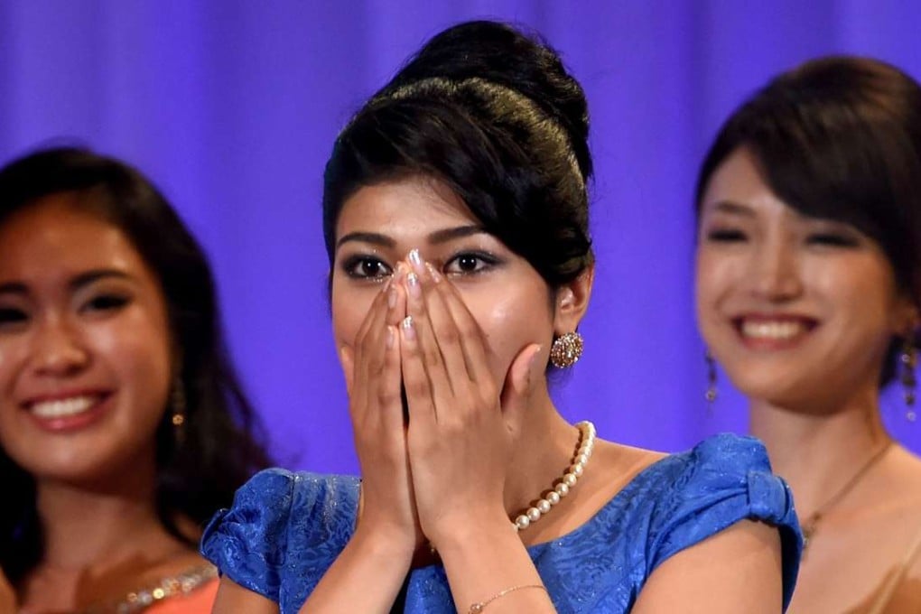 Priyanka Yoshikawa after winning the Miss Japan title. Photo: AFP