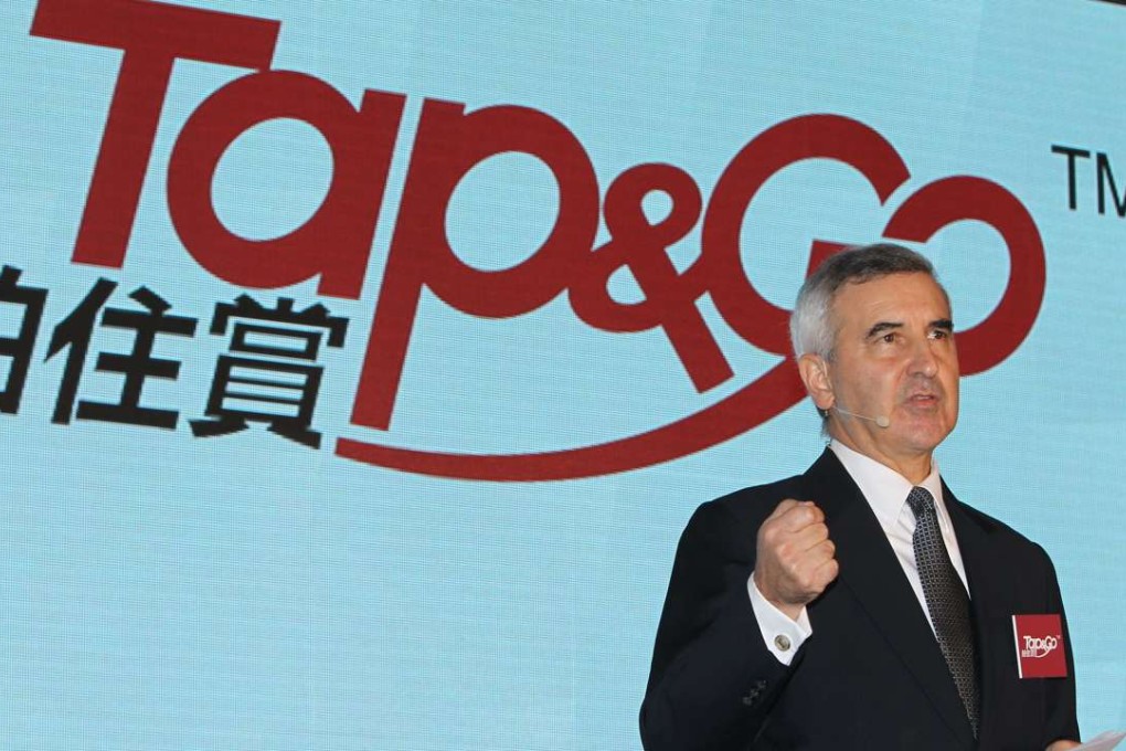 HKT’s Alex Arena seen at the launch of Tap & Go in July 2015. Photo: Franke Tsang