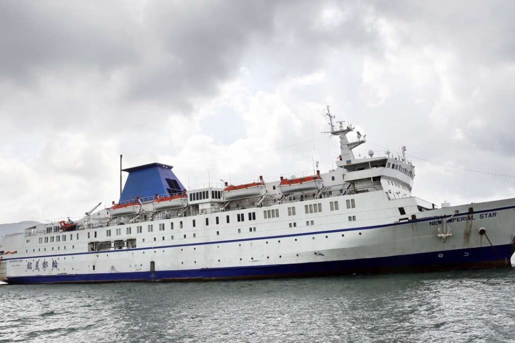 The New Imperial Star was stuck in Victoria Harbour. Photo: Sam Tsang
