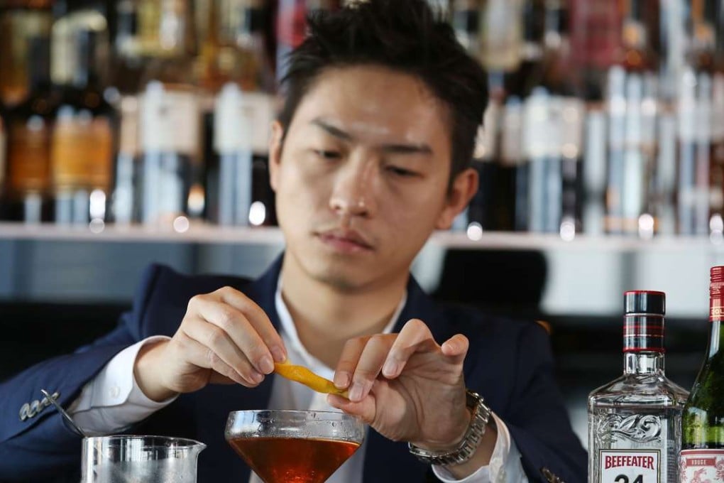 Reeve Yip, bar manager at Ce La Vi makes a Hanky Panky. Photos: Edward Wong