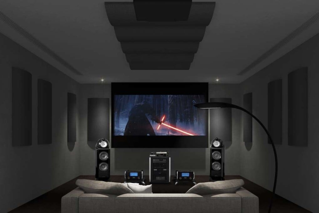 The movie and music room designed by Jason Caroline Design in a Sha Tin industrial building. Photo: Courtesy of Jason Caroline Design