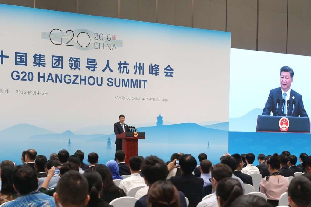 President Xi Jinping pictured at his press conference at the end of the G20 summit in Hangzhou. Photo: Xinhua
