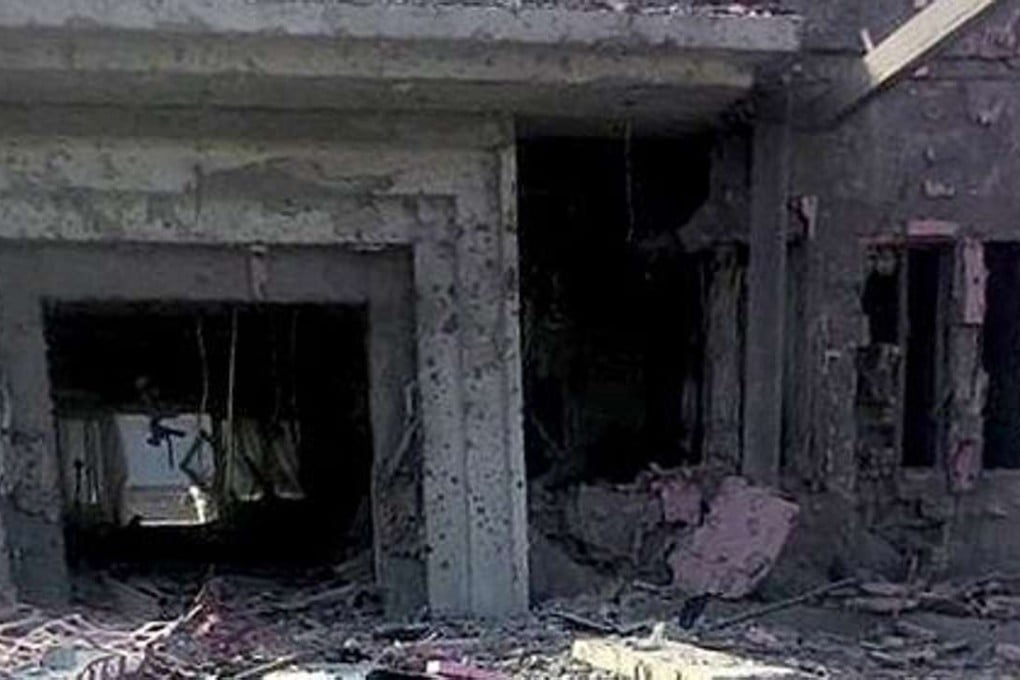 The aftermath of the attack on the Chinese embassy in Bishkek, Kyrgyzstan. Photo: EPA