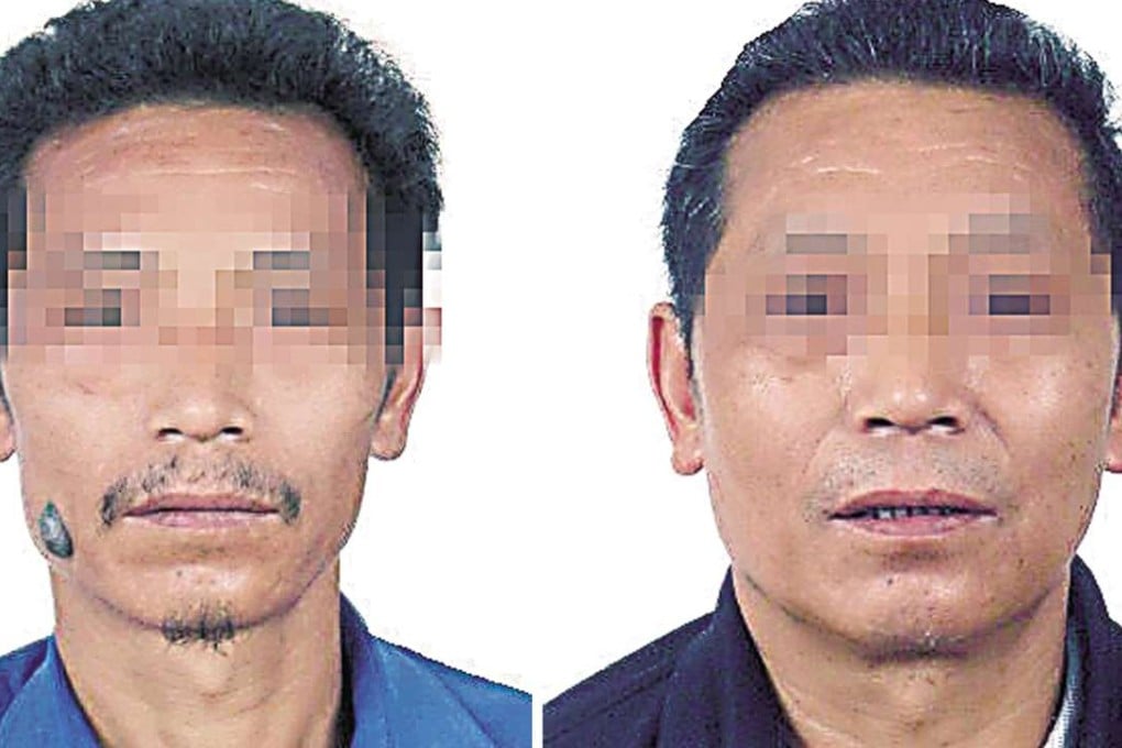The Chinese man pictured eight years ago with the mole (left) and as he looks today. Photo: SCMP Pictures