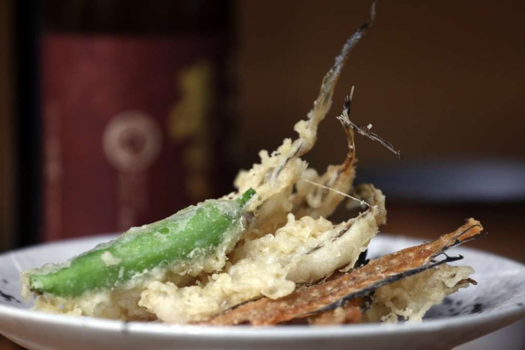 Fried big-eyed flathead tempura at Sake Beya Masu in Wan Chai. Photos: Jonathan Wong