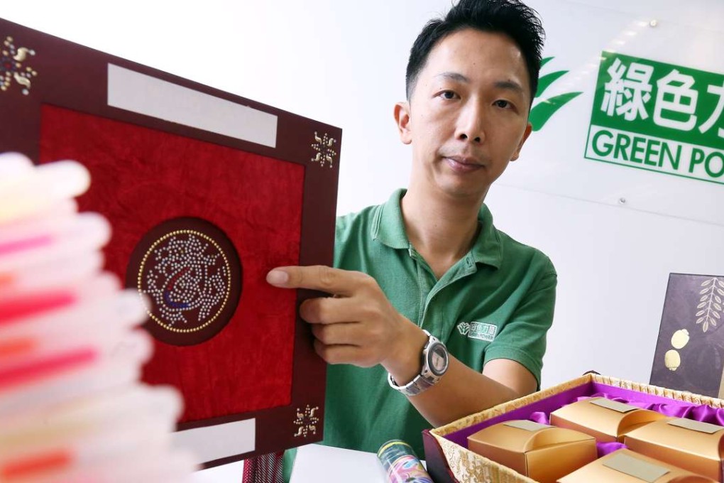 Green Power’s Henry Lui Tak-hang in Mong Kok on Wednesday. Photo: K.Y. Cheng