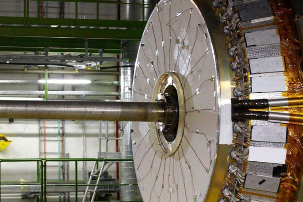 A general-purpose particle physics detector part of the Large Hadron Collider in Europe. China wants its own version, built at four times the size. Photo: Reuters